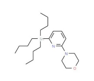 4-[6-(Tributylstannyl)pyridin-2-yl]morpholine (CAS 869901-24-6) - chemical structure image