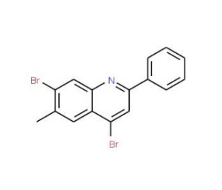 4,7-Dibromo-6-methyl-2-phenylquinoline (CAS 1189106-53-3) - chemical structure image