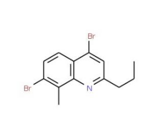 4,7-Dibromo-8-methyl-2-propylquinoline (CAS 1189106-93-1) - chemical structure image