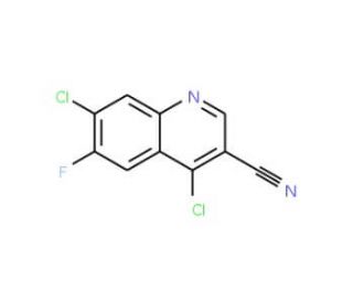 4,7-Dichloro-6-fluoro-quinoline-3-carbonitrile - chemical structure image