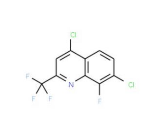 4,7-Dichloro-8-fluoro-2-(trifluoromethyl)quinoline (CAS 1150164-86-5) - chemical structure image