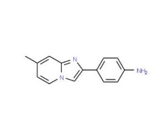 4-(7-methylimidazo[1,2-a]pyridin-2-yl)aniline (CAS 64730-34-3) - chemical structure image