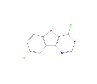 4,8-Dichloro[1]benzofuro[3,2-d]pyrimidine (CAS 294874-71-8) - chemical structure image