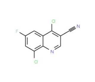 4,8-dichloro-6-fluoroquinoline-3-carbonitrile - chemical structure image