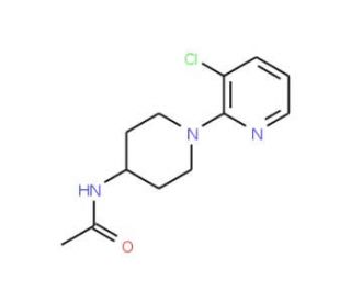 4-Acetamido-1-(3-chloro-2-pyridyl)piperidine (CAS 77145-34-7) - chemical structure image