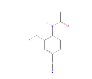 4-Acetamido-3-ethylbenzonitrile (CAS 34921-76-1) - chemical structure image