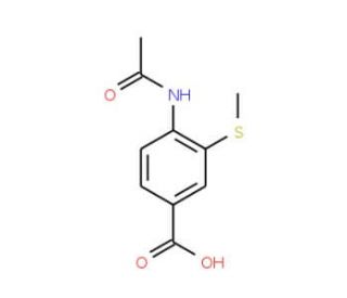 4-acetamido-3-(methylsulfanyl)benzoic acid - chemical structure image