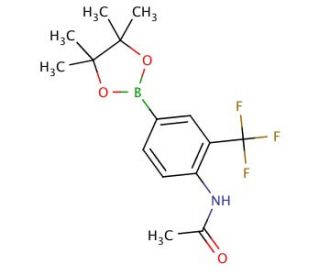 4-Acetamido-3-(trifluoromethy)phenylboronic acid, pinacol ester (CAS 1150271-66-1) - chemical structure image