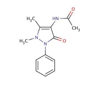4-Acetamidoantipyrine (CAS 83-15-8) - chemical structure image
