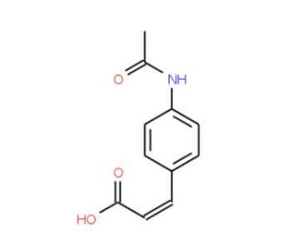 4-Acetamidocinnamic acid, predominantly trans (CAS 7152-04-7) - chemical structure image