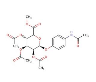 4-Acetamidophenyl-triacetyl-&beta;-D-glucuronic Acid, Methyl Ester (CAS 30824-21-6) - chemical structure image