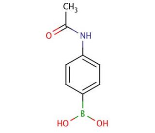 4-Acetamidophenylboronic acid (CAS 101251-09-6) - chemical structure image