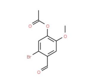 4-Acetoxy-2-bromo-5-methoxybenzaldehyde (CAS 52783-83-2) - chemical structure image