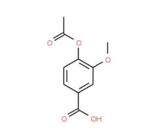 4-Acetoxy-3-methoxy-benzoic acid (CAS 10543-12-1) - chemical structure image
