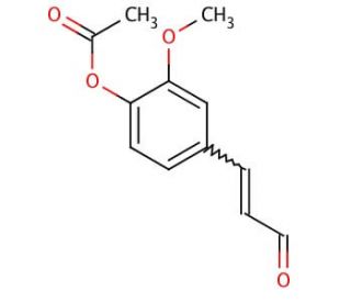 4-Acetoxy-3-methoxycinnamaldehyde, predominantly trans (CAS 83071-67-4) - chemical structure image