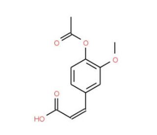 4-Acetoxy-3-methoxycinnamic acid (CAS 2596-47-6) - chemical structure image
