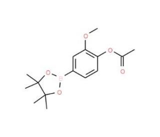 4-Acetoxy-3-methoxyphenylboronic acid pinacol ester (CAS 811841-45-9) - chemical structure image