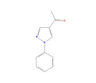 4-Acetyl-1-phenyl-1H-pyrazole (CAS 3968-40-9) - chemical structure image