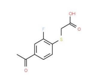 [(4-acetyl-2-fluorophenyl)thio]acetic acid - chemical structure image