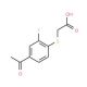 [(4-acetyl-2-fluorophenyl)thio]acetic acid - chemical structure image