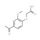 (4-Acetyl-2-methoxy-phenoxy)-acetic acid (CAS 68461-48-3) - chemical structure image