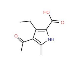 4-acetyl-3-ethyl-5-methyl-1H-pyrrole-2-carboxylic acid - chemical structure image