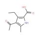 4-acetyl-3-ethyl-5-methyl-1H-pyrrole-2-carboxylic acid - chemical structure image