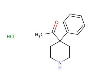 4-Acetyl-4-phenylpiperidine hydrochloride (CAS 10315-03-4) - chemical structure image