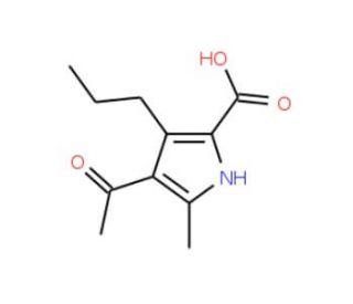 4-acetyl-5-methyl-3-propyl-1H-pyrrole-2-carboxylic acid - chemical structure image