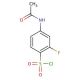 4-(acetylamino)-2-fluorobenzenesulfonyl chloride (CAS 344-70-7) - chemical structure image