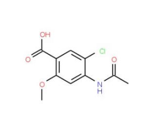 4-(acetylamino)-5-chloro-2-methoxybenzoic acid - chemical structure image