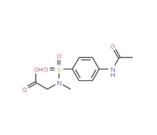 [(4-Acetylamino-benzenesulfonyl)-methyl-amino]-acetic acid (CAS 99842-24-7) - chemical structure image