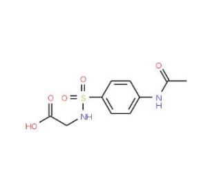 (4-Acetylamino-benzenesulfonylamino)-acetic acid (CAS 23776-98-9) - chemical structure image