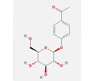 4-Acetylphenyl &beta;-D-Glucopyranoside (CAS 530-14-3) - chemical structure image