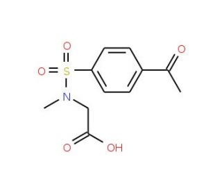 [[(4-acetylphenyl)sulfonyl](methyl)amino]acetic acid - chemical structure image