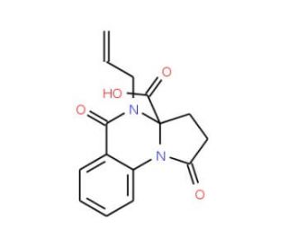 4-allyl-1,5-dioxo-2,3,4,5-tetrahydropyrrolo[1,2-a]quinazoline-3a(1H)-carboxylic acid - chemical structure image