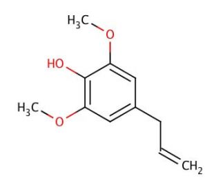 4-Allyl-2,6-dimethoxyphenol (CAS 6627-88-9) - chemical structure image