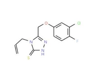 4-Allyl-5-[(3-chloro-4-fluorophenoxy)methyl]-4H-1,2,4-triazole-3-thiol - chemical structure image