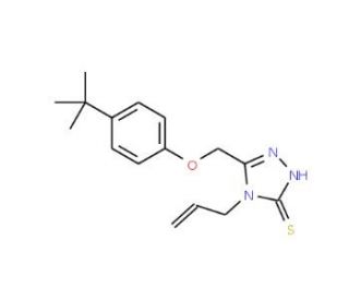 4-Allyl-5-[(4-tert-butylphenoxy)methyl]-4H-1,2,4-triazole-3-thiol - chemical structure image