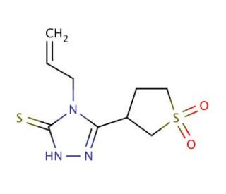 4-allyl-5-(1,1-dioxidotetrahydrothien-3-yl)-4H-1,2,4-triazole-3-thiol - chemical structure image