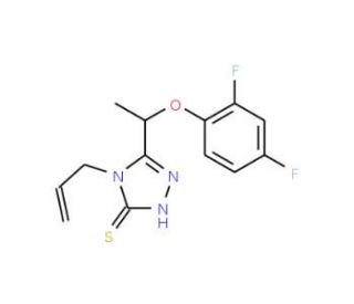 4-Allyl-5-[1-(2,4-difluorophenoxy)ethyl]-4H-1,2,4-triazole-3-thiol - chemical structure image