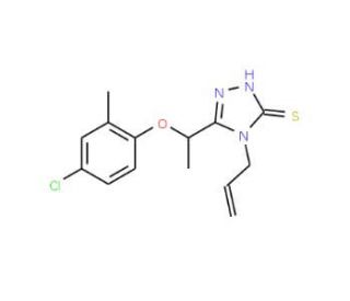4-Allyl-5-[1-(4-chloro-2-methylphenoxy)ethyl]-4H-1,2,4-triazole-3-thiol - chemical structure image