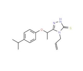 4-Allyl-5-[1-(4-isopropylphenoxy)ethyl]-4H-1,2,4-triazole-3-thiol - chemical structure image