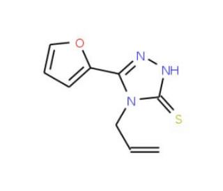 4-allyl-5-(2-furyl)-4H-1,2,4-triazole-3-thiol (CAS 60870-43-1) - chemical structure image