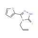 4-allyl-5-(2-furyl)-4H-1,2,4-triazole-3-thiol (CAS 60870-43-1) - chemical structure image