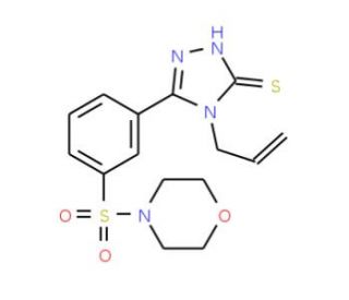 4-allyl-5-[3-(morpholin-4-ylsulfonyl)phenyl]-4H-1,2,4-triazole-3-thiol - chemical structure image