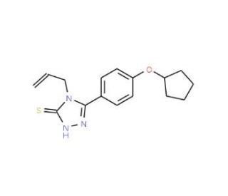 4-Allyl-5-[4-(cyclopentyloxy)phenyl]-4H-1,2,4-triazole-3-thiol - chemical structure image