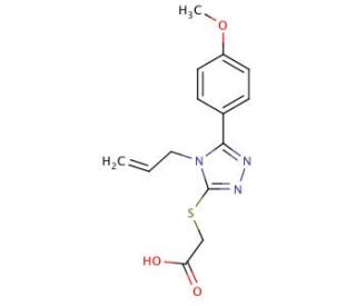 [4-Allyl-5-(4-methoxy-phenyl)-4H-[1,2,4]triazol-3-ylsulfanyl]-acetic acid - chemical structure image
