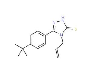 4-Allyl-5-(4-tert-butylphenyl)-4H-1,2,4-triazole-3-thiol (CAS 312290-54-3) - chemical structure image