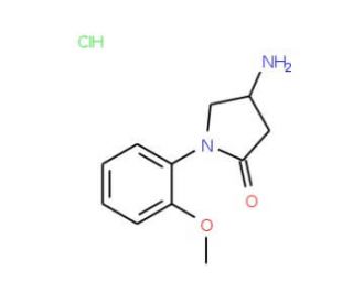 4-Amino-1-(2-methoxy-phenyl)-pyrrolidin-2-onehydrochloride - chemical structure image